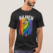 Ah Männer Lgbt Jesus Rainbow Christlich T-Shirt (Vorderseite)