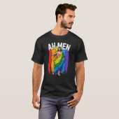 Ah Männer Lgbt Jesus Rainbow Christlich T-Shirt (Vorne ganz)