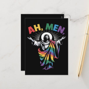 Ah Männer Lustige LGBT Gay Pride Feiertagspostkarte