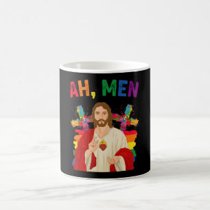 Ah Männer Lustige LGBT Gay Pride Jesus Christlich Kaffeetasse