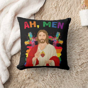 Ah Männer Lustige LGBT Gay Pride Jesus Christlich Kissen