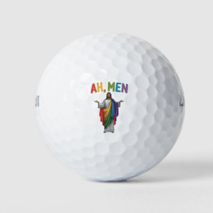 Ah Männer lustige LGBT Gay Pride Jesus Regenbogenf Golfball