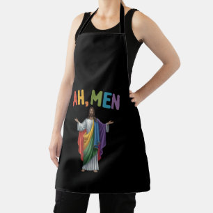 Ah Männer Lustige LGBT Gay Pride Jesus Regenbogenf Schürze