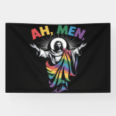 Ah Männer Lustiger LGBT Gay Pride Banner (Horizontal)