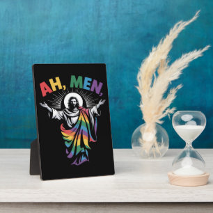 Ah Männer Lustiger LGBT Gay Pride Fotoplatte