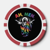 Ah Männer Lustiger LGBT Gay Pride Pokerchips (Vorderseite)