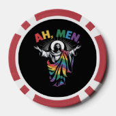 Ah Männer Lustiger LGBT Gay Pride Pokerchips (Rückseite)