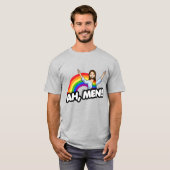 Ah Männer - Regenbogen Jesus T-Shirt (Vorne ganz)
