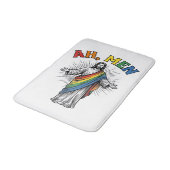 Ah Männer Regenbogen Religiös Vintage Badematte (Schrägansicht)
