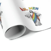 Ah Männer Regenbogen Religiös Vintage Geschenkpapier (Rolleneckpunkt)