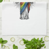Ah Männer Regenbogen Religiös Vintage Geschirrtuch (Gefaltet)