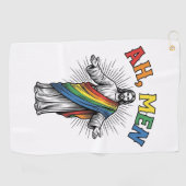 Ah Männer Regenbogen Religiös Vintage Golfhandtuch (Horizontal)