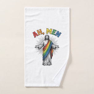 Ah Männer Regenbogen Religiös Vintage Handtuch