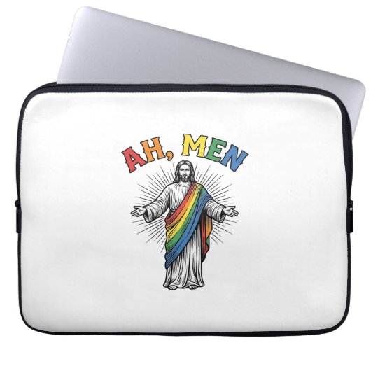Ah Männer Regenbogen Religiös Vintage Laptopschutzhülle (Vorderseite)