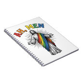 Ah Männer Regenbogen Religiös Vintage Notizblock (Rechte Seite)