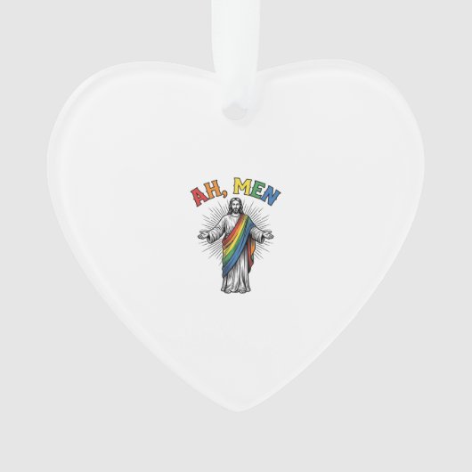 Ah Männer Regenbogen Religiös Vintage Ornament (Vorderseite)