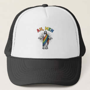 Ah Männer Regenbogen Religiös Vintage Truckerkappe