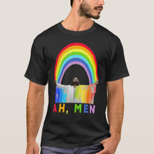 Ah Männer Regenbogen Schwul Jesus Christlich Schwu T-Shirt
