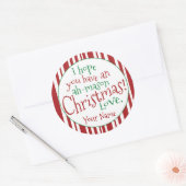 Ah Mason Jar Weihnachtsgeschenk Wide Mouth Label Runder Aufkleber (Umschlag)