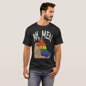 Ah Men Funny LGBT Gay Pride Jesus Prayer Rainbow F T-Shirt (Vorne ganz)