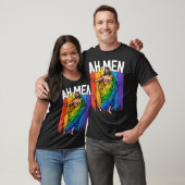 Ah Men Gay Jesus Funny LGBTQ s Gifts Rainbow T-Shirt (Unisex)