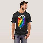Ah Men Gay Jesus LGBTQ Pride Rainbow T-Shirt (Vorne ganz)