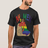 Ah Men  LGBT Gay Pride Jesus Prayer Rainbow Flag T-Shirt (Vorderseite)