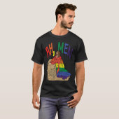 Ah Men  LGBT Gay Pride Jesus Prayer Rainbow Flag T-Shirt (Vorne ganz)