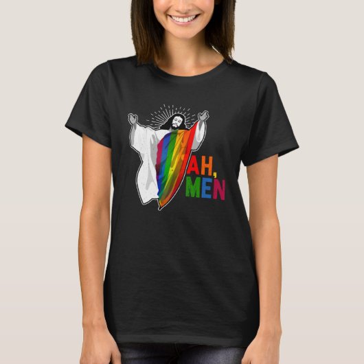 Ah Men Pride Month Human Rights Proud Ally Queer L T-Shirt (Vorderseite)