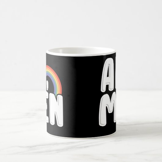 Ah Men Rainbow Gay Jesus Christian LGBT Pride Kaffeetasse (Mittel)