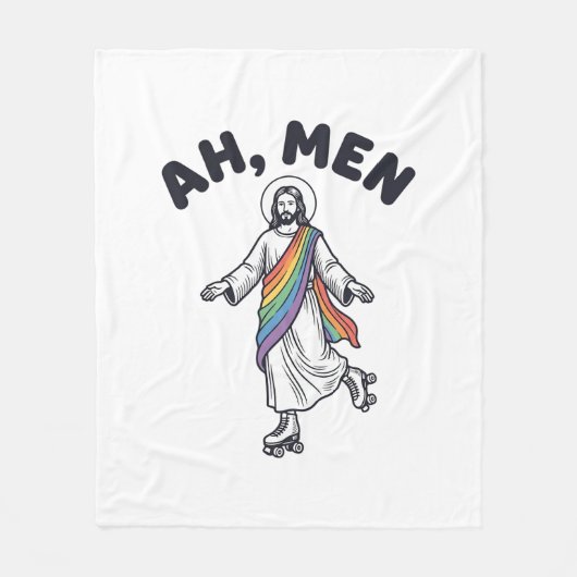 Ah Men Rollschuhfahren Glaube Vektordesign_1 Fleecedecke (Vorderseite)