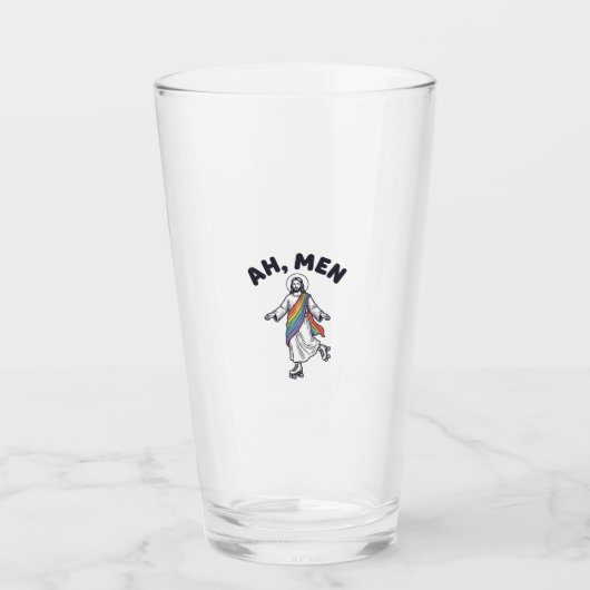 Ah Men Rollschuhfahren Glaube Vektordesign_1 Glas (Vorderseite)