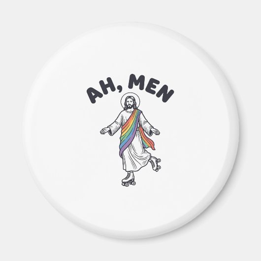 Ah Men Rollschuhfahren Glaube Vektordesign_1 Magnet (Vorne)