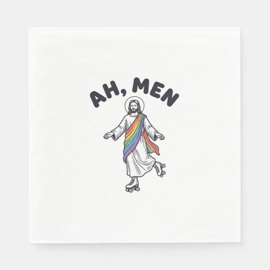 Ah Men Rollschuhfahren Glaube Vektordesign_1 Serviette (Vorderseite)