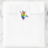 Ah Men T - Shirt Runder Aufkleber (Tasche)