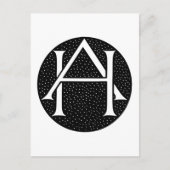 AH Monogram für die Initialen / Buchstaben AH. Postkarte (Vorderseite)