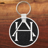 AH Monogram für die Initialen / Buchstaben AH. Schlüsselanhänger (Vorderseite)
