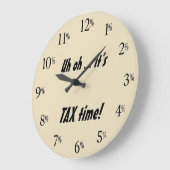 Äh oh... es ist Zeit für die STEUERN! Uhr - Schwar (Winkel)