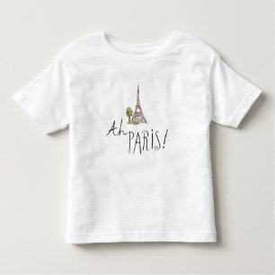 Ah Paris! Zitat mit Effiel Turm Kleinkind T-shirt
