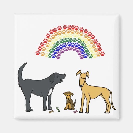 AH- Pups und Regenbogenmagnet Magnet (Vorne)