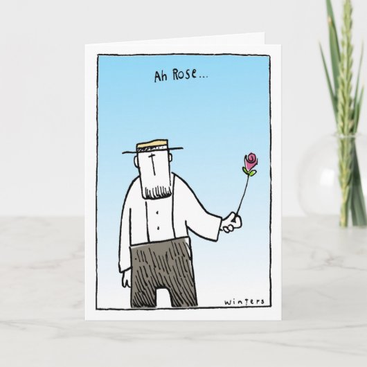 AH Rose Plainfolk Greetings Feiertagskarte (Vorderseite)