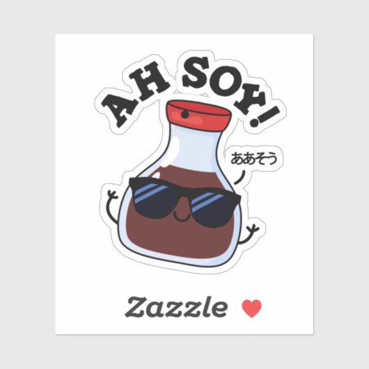 Ah Soy Funny Soy Sauce Pub Aufkleber (Blatt)