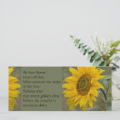 Ah Sun-Blume CC0274 Gedichte Einladung (Stehend Vorderseite)