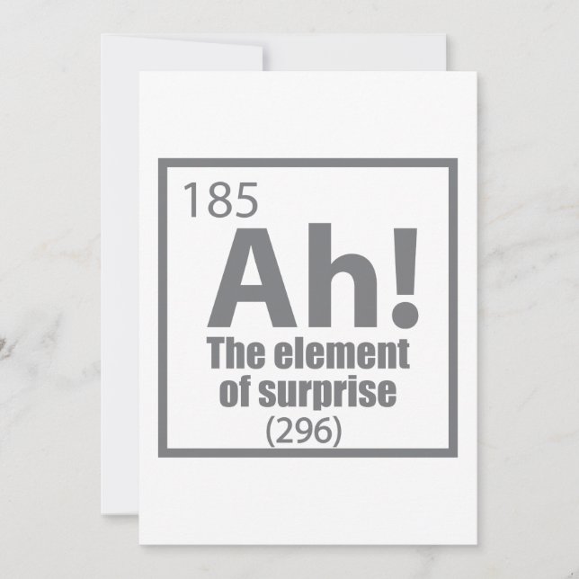 Ah! The Element of Surprise Funny Chemistry Joke (Vorderseite)