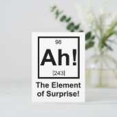 Ah the Element of Surprise Periodic Element Symbol Postkarte (Stehend Vorderseite)