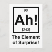 Ah the Element of Surprise Periodic Element Symbol Postkarte (Vorderseite)