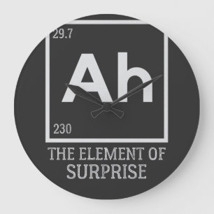 Ah the element of surprises große wanduhr