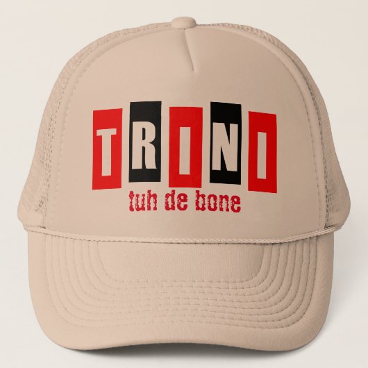 Ah Trini (tuh de bone) Hat Truckerkappe (Vorderseite)