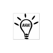 "AHA"-Briefmarke aus Glühbirne Gummistempel (Prägung)