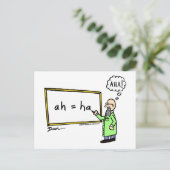 Aha! Cartoon Postkarte (Stehend Vorderseite)